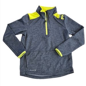 Gray and Yellow Quarter-Zip Pullover